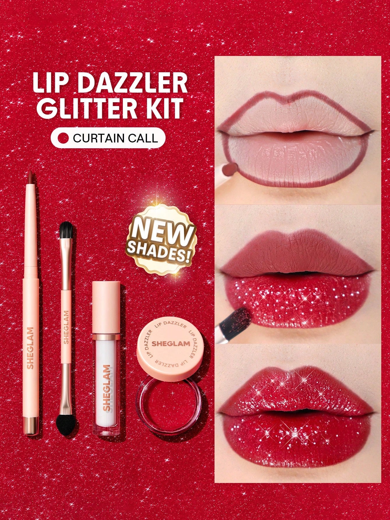 Sheglam Lip Dazzler Glitter Lip Kit
