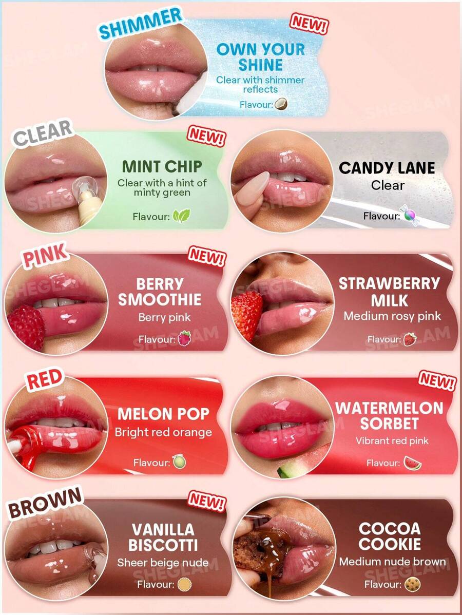 Sheglam Crystal Glaze Moisturizing Lip Care with keychain