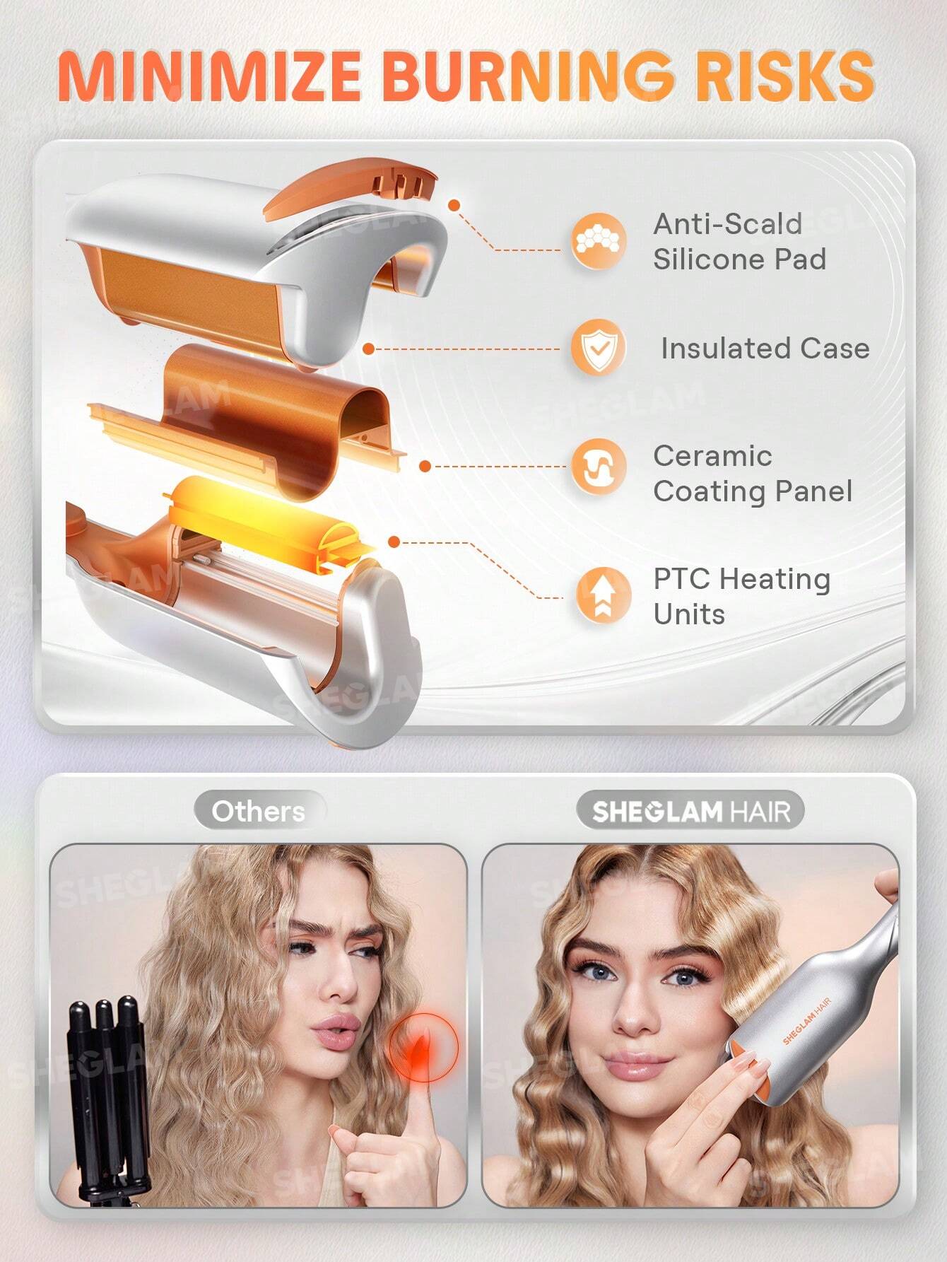 SHEGLAM beach babe hair waver 25mm