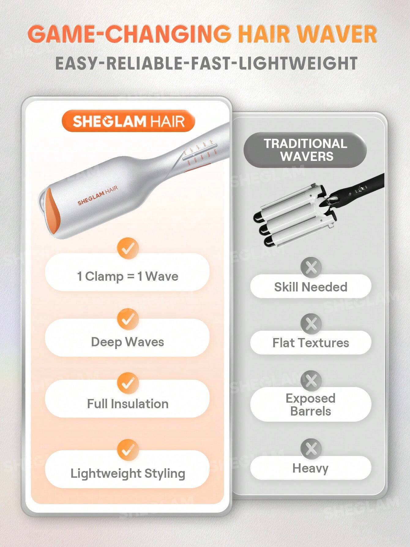 SHEGLAM beach babe hair waver 25mm