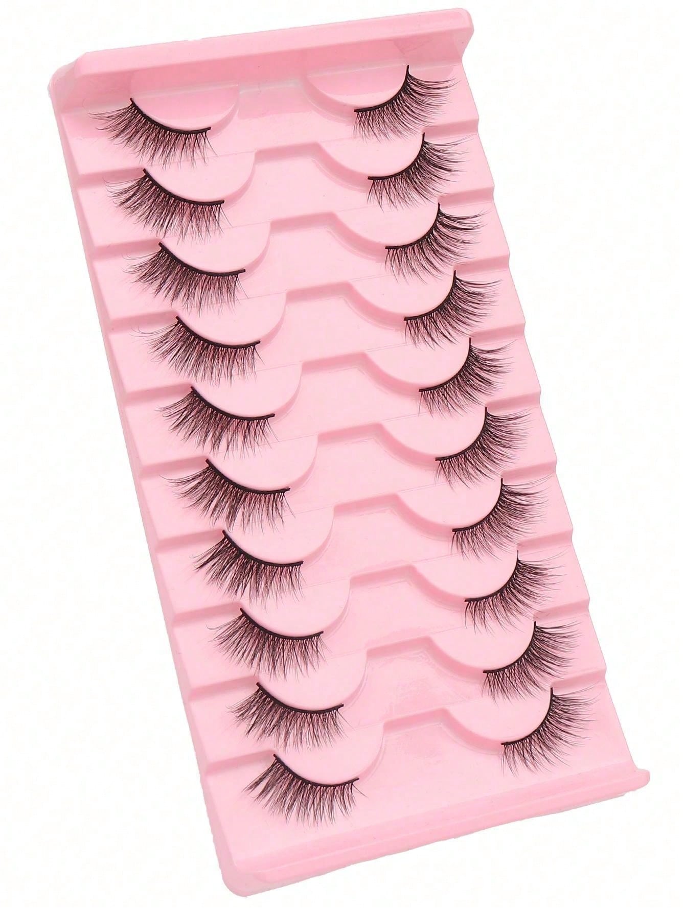 Shein 10 pairs of natural-looking crisscross cat