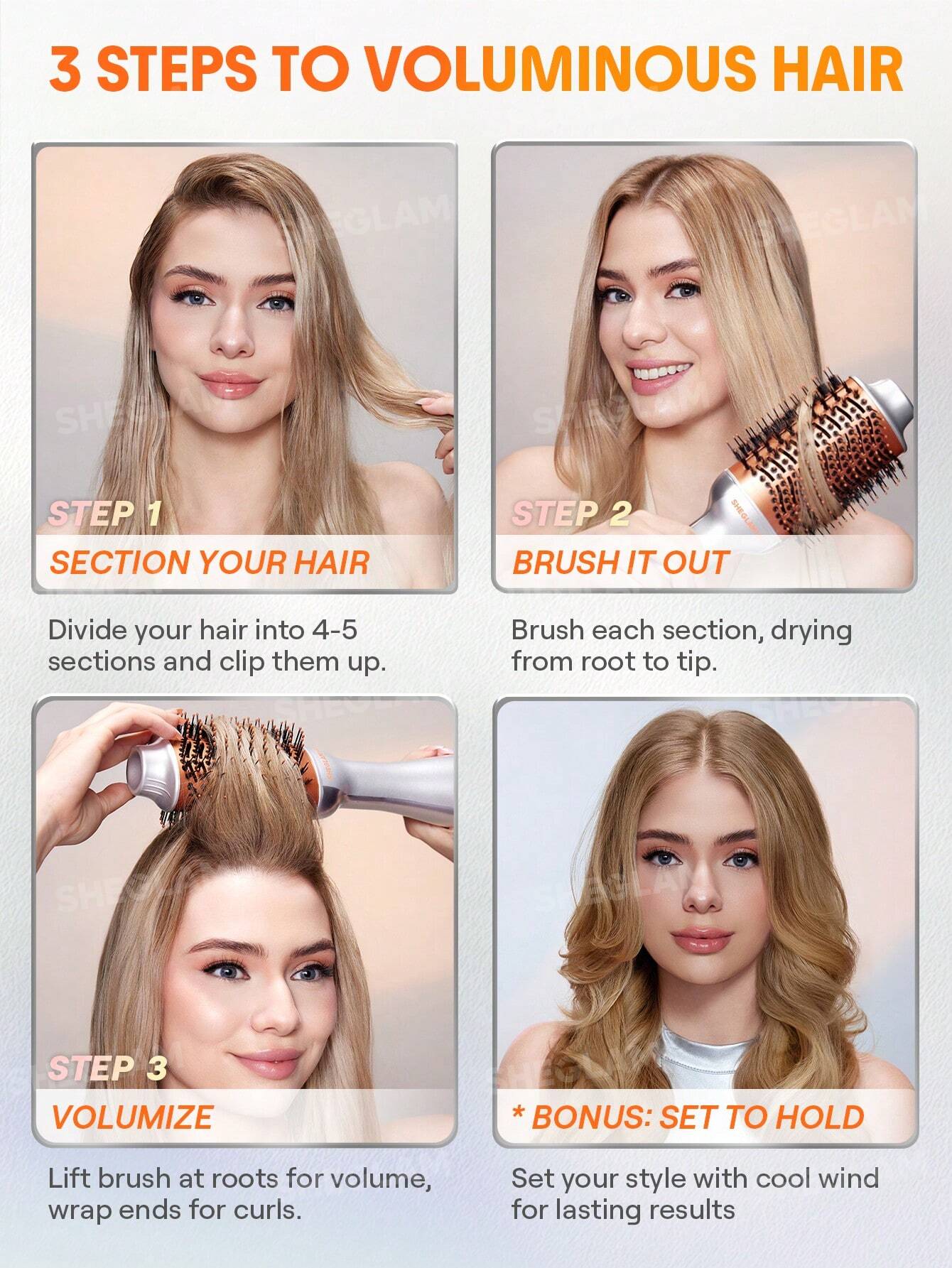 Sheglam Hair  Blowout Bliss Volumizing Hot Air Brush 72mm