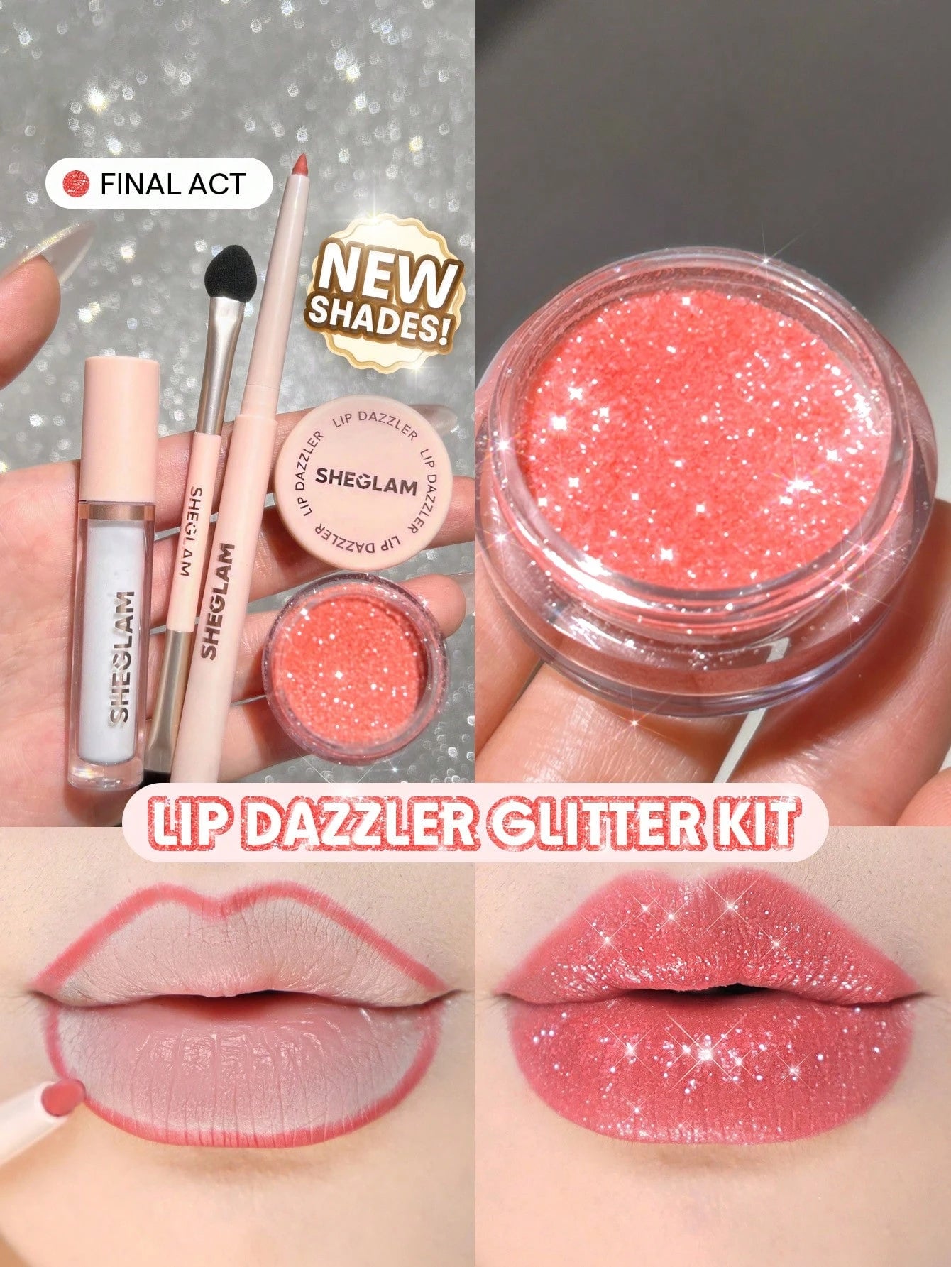 Sheglam Lip Dazzler Glitter Lip Kit