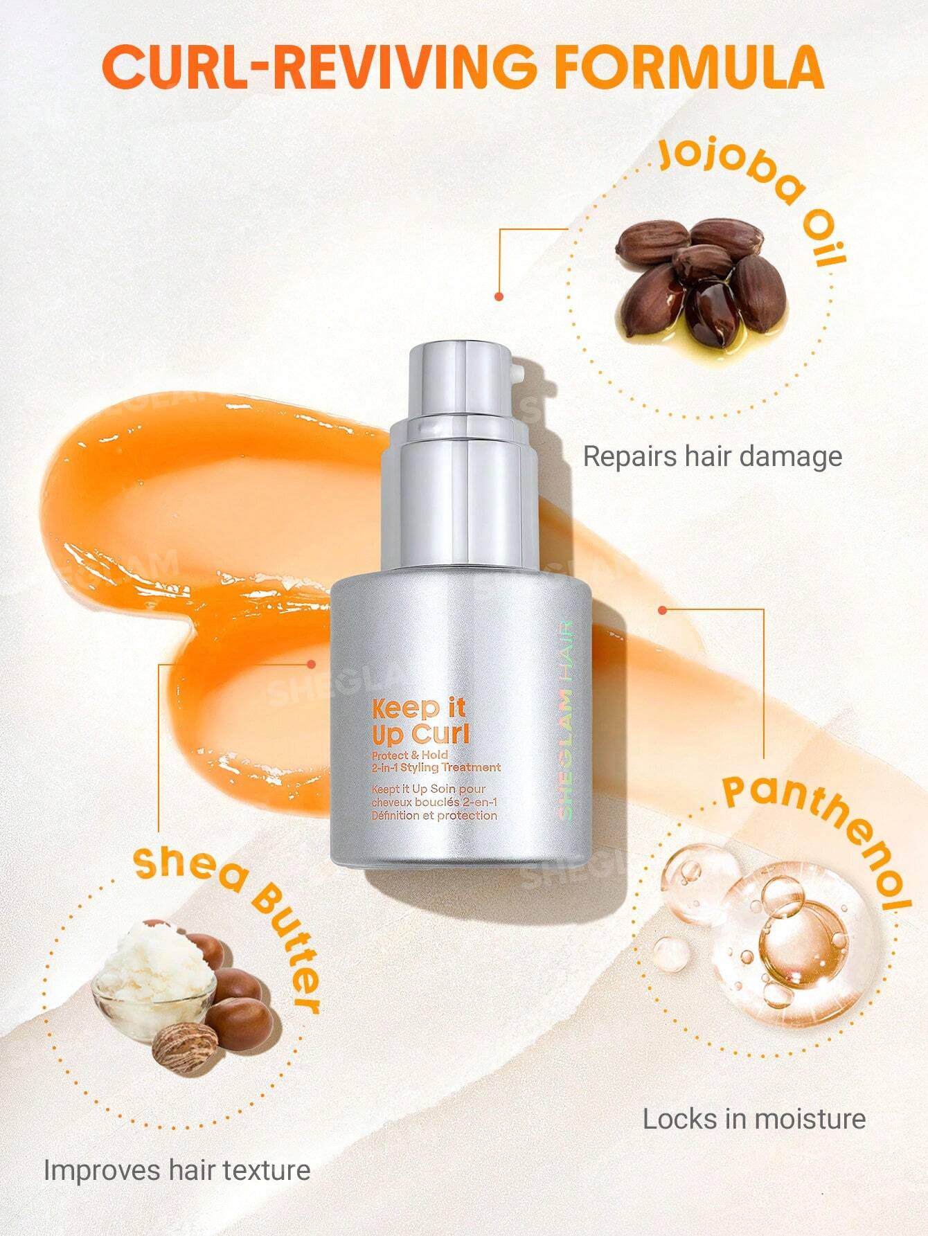 SHEGLAM Keep It Up Curl Protect and Hold 2-In-1 Styling Treatment