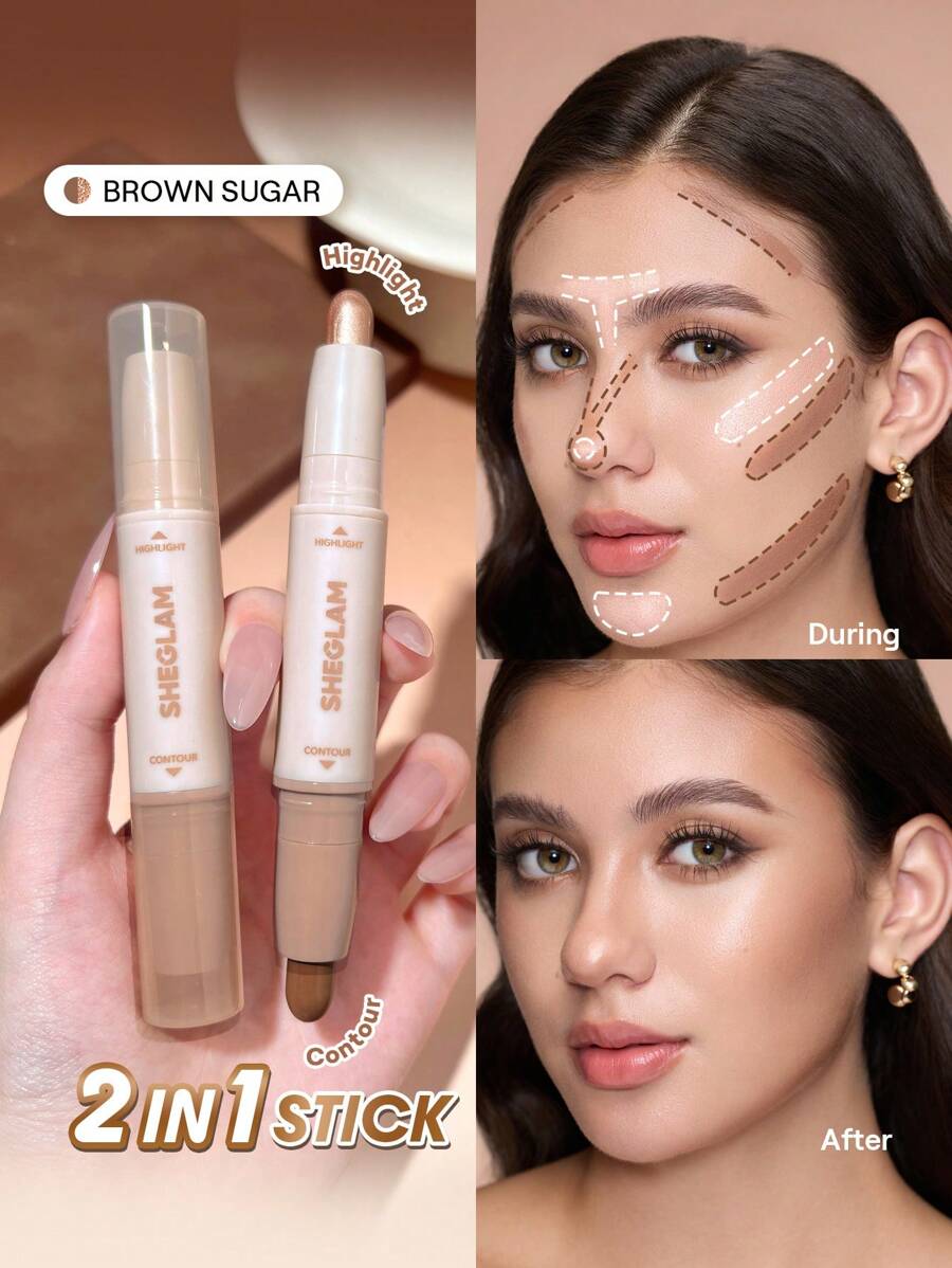 SHEGLAM 2-In-1 Contour & Highlight Stick
