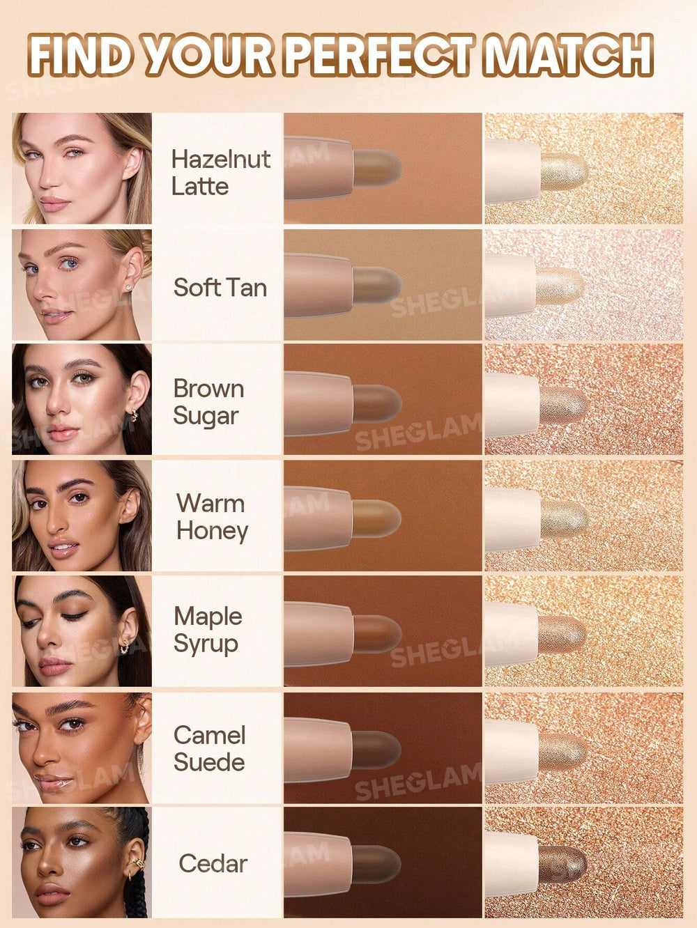 SHEGLAM 2-In-1 Contour & Highlight Stick