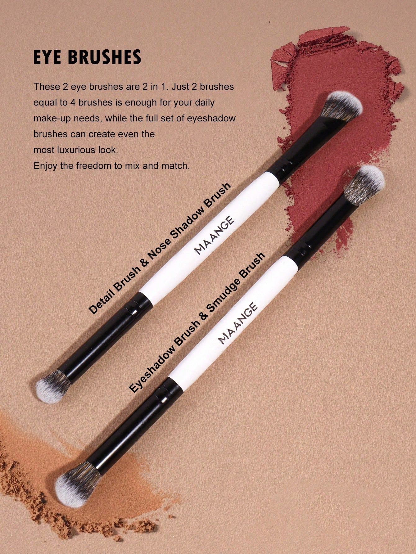 Maange Brush artist Black and Whirte 4Pcs