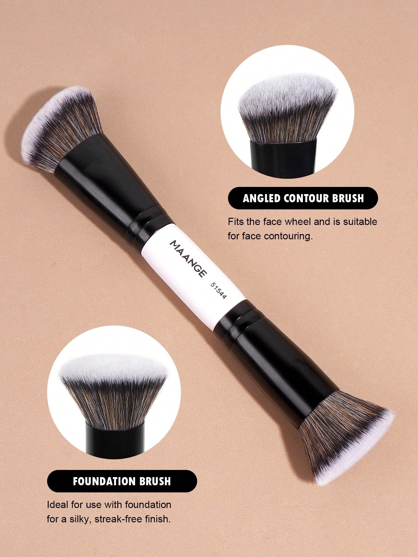 Maange Brush artist Black and Whirte 4Pcs