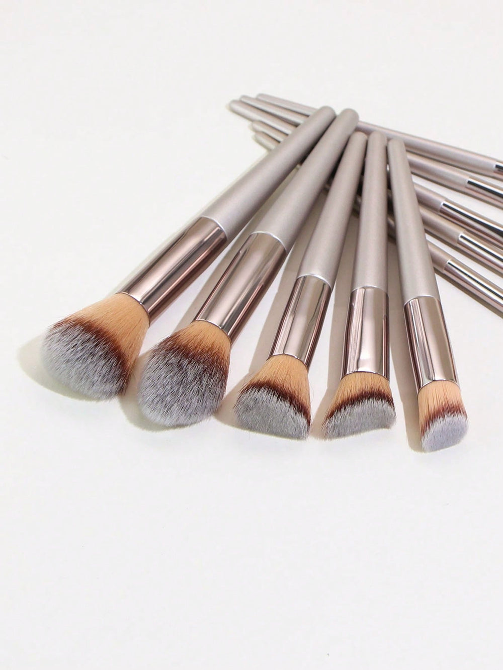 Shein 10 Piece Makeup Brush Set + Powder Puff