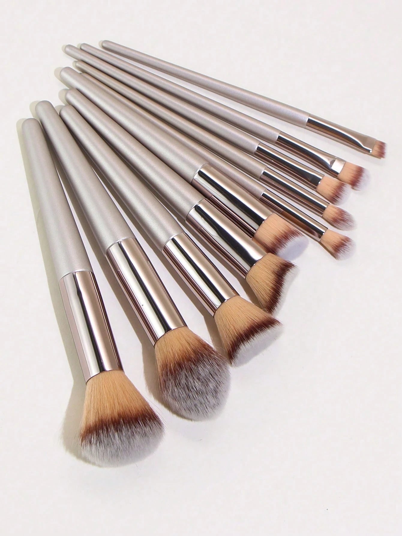 Shein 10 Piece Makeup Brush Set + Powder Puff