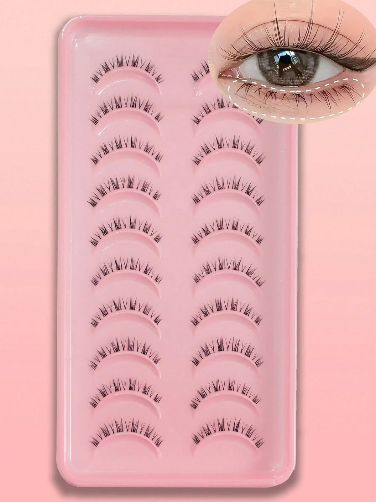 Shein 10 pairs of natural-looking crisscross cat
