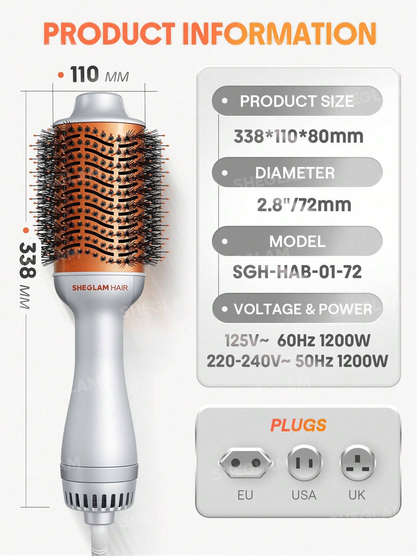 Sheglam Hair  Blowout Bliss Volumizing Hot Air Brush 72mm