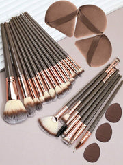 Shein 20pcs Makeup Brush Set + 2 spong + 3 puff + 3 mini finger