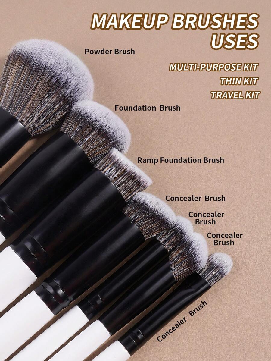 Shein Maange Classic Makeup Brush Set 7 Pieces