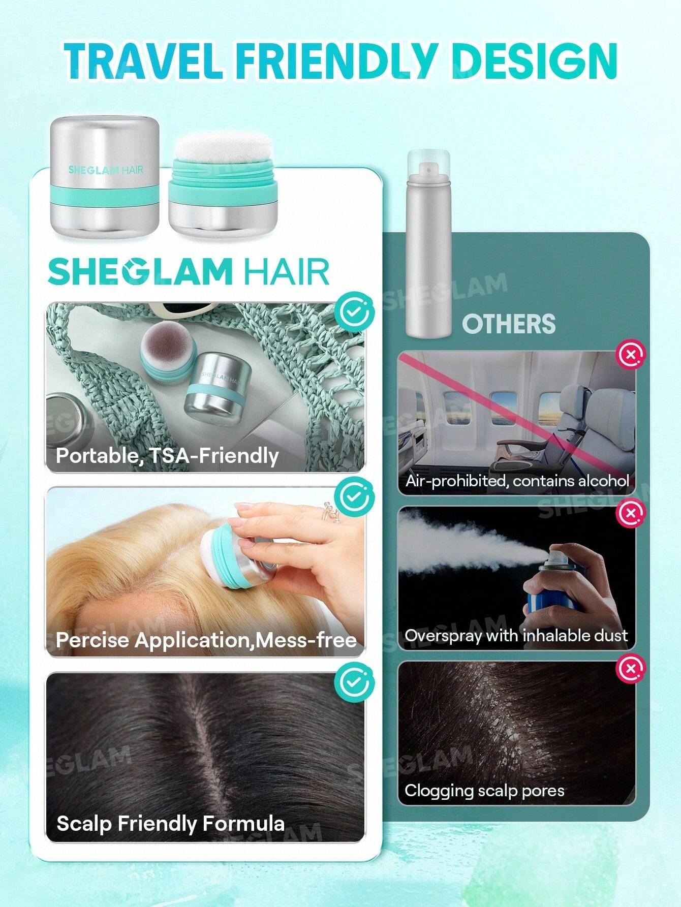 SHEGLAM HAIR Minty Fresh Volumizing Dry Shampoo 6.5g