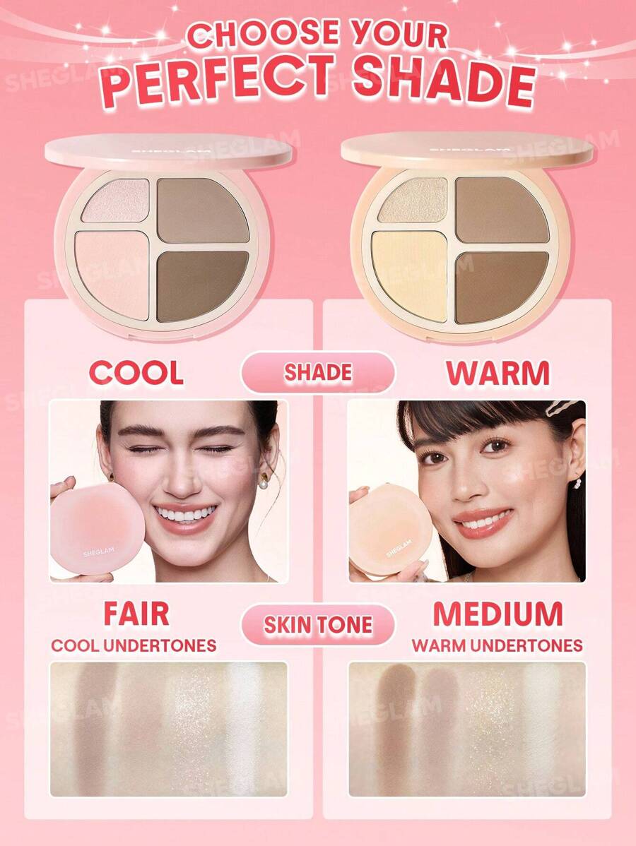 SHEGLAM hypersculpt highlight contour palette