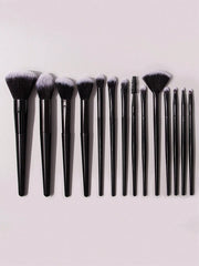 Shein 14Pcs Makeup Brush Black
