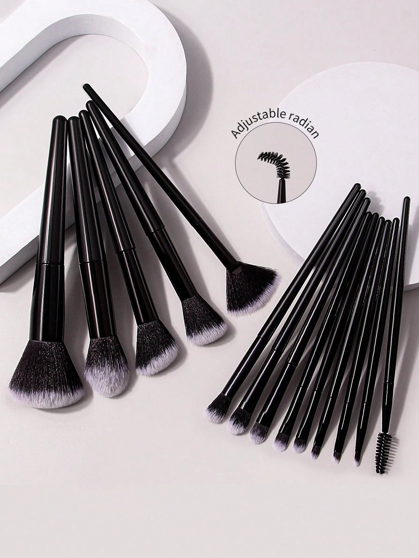 Shein 14Pcs Makeup Brush Black