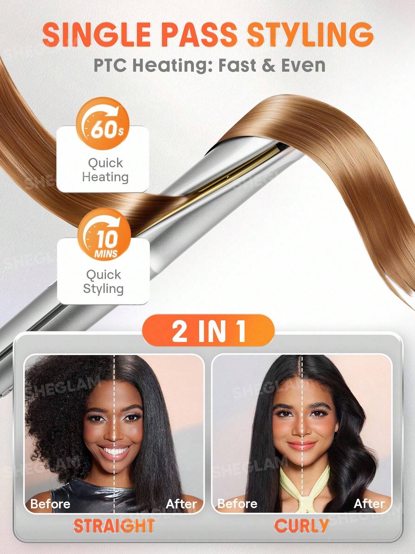 Sheglam Sleek Chic Twist Kiss Flat Iron 25 mm