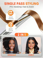 Sheglam Hair Sleek Chic Twist Kiss Flat Iron 25 mm