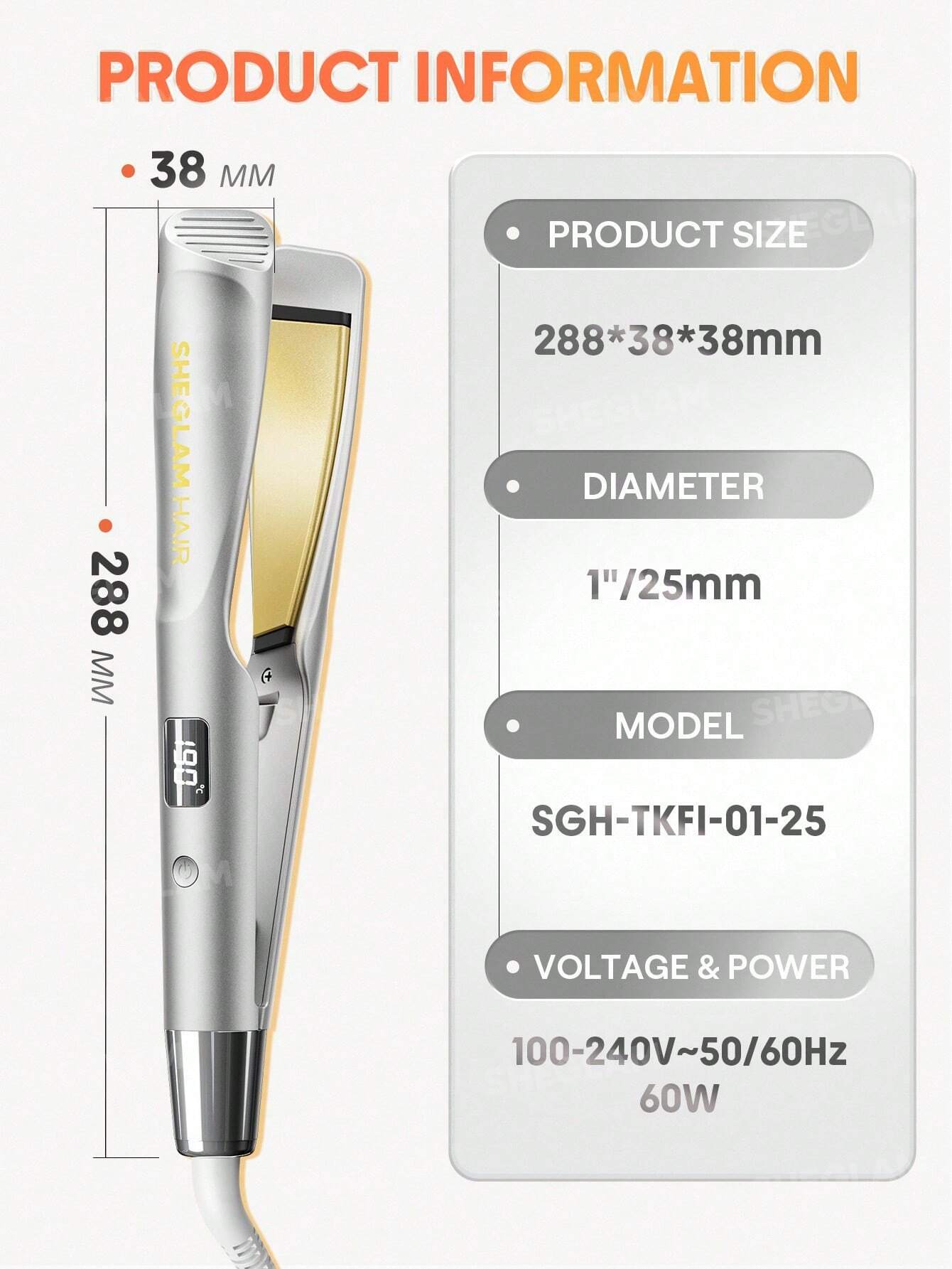 Sheglam Sleek Chic Twist Kiss Flat Iron 25 mm