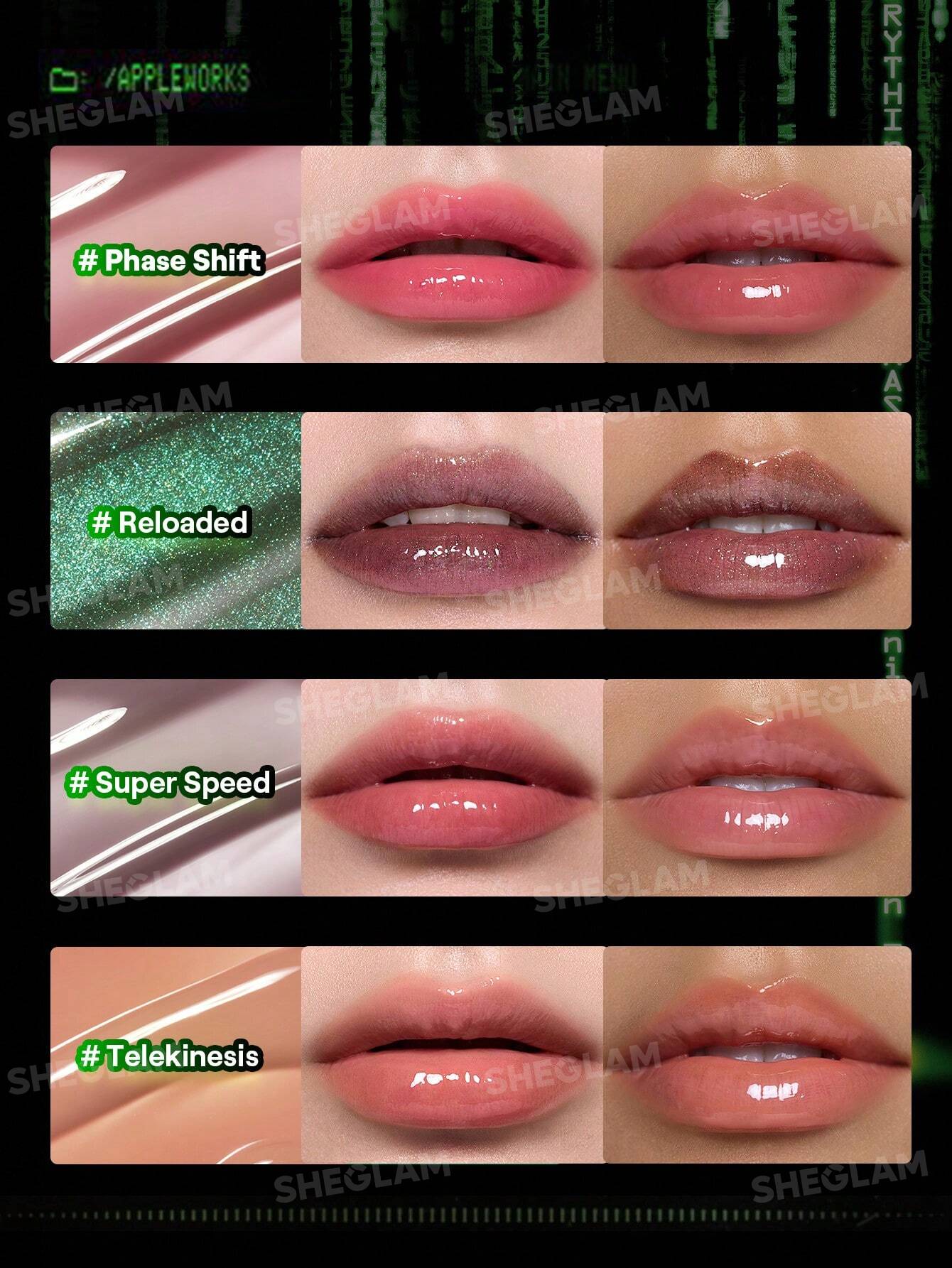 SHEGLAM The Matrix Resurrections Slowmo lip gloss