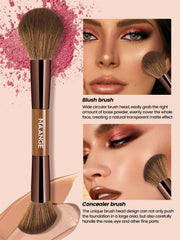 Maange Makeup Brush Brown 12Pcs