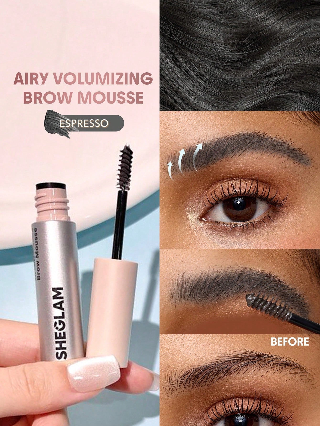 Sheglam Airy Tinted Volumizing Brow Mousse