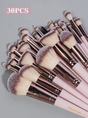 Maange 30Pcs Pro Makeup Brush Pink