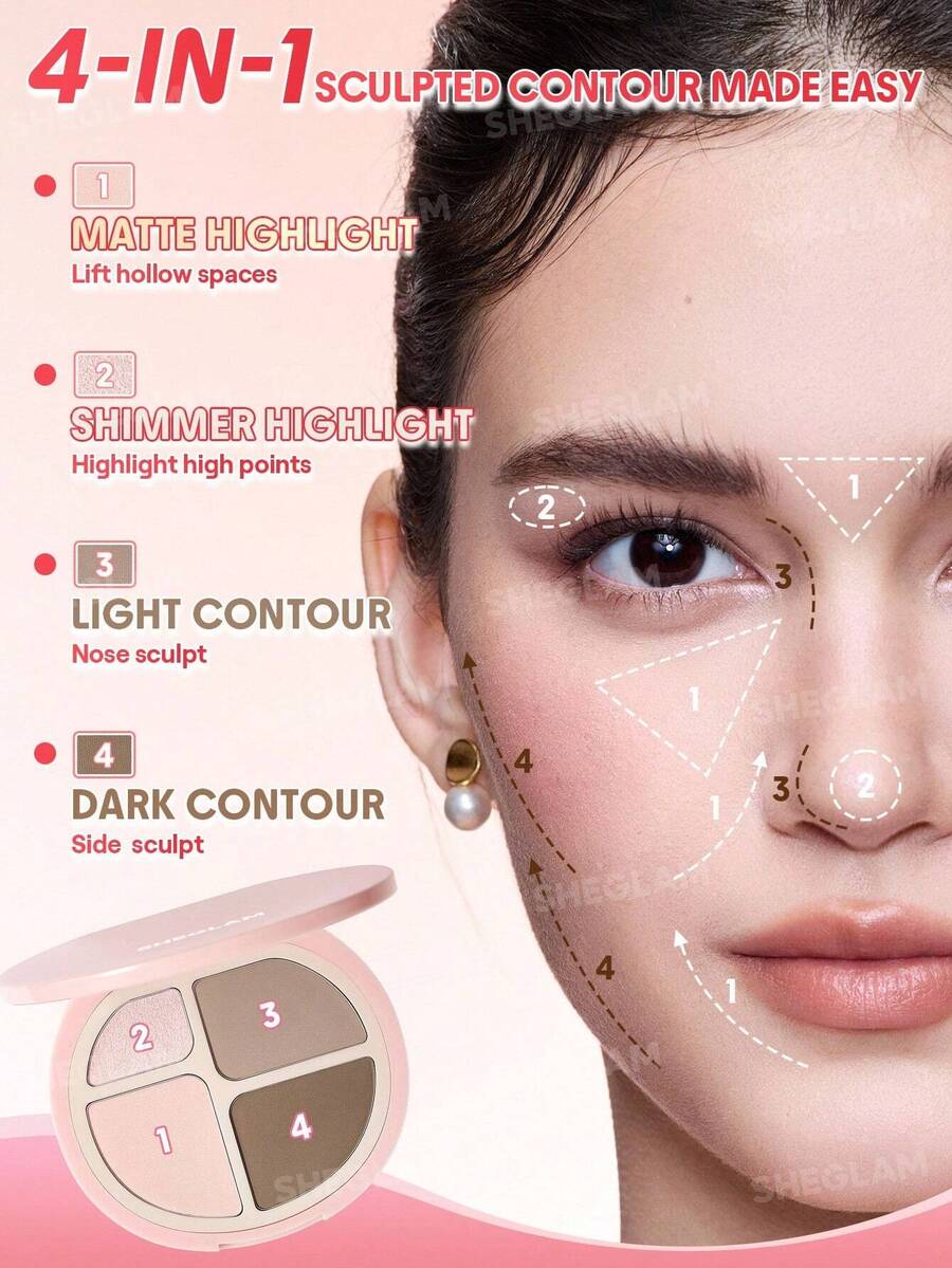 SHEGLAM hypersculpt highlight contour palette