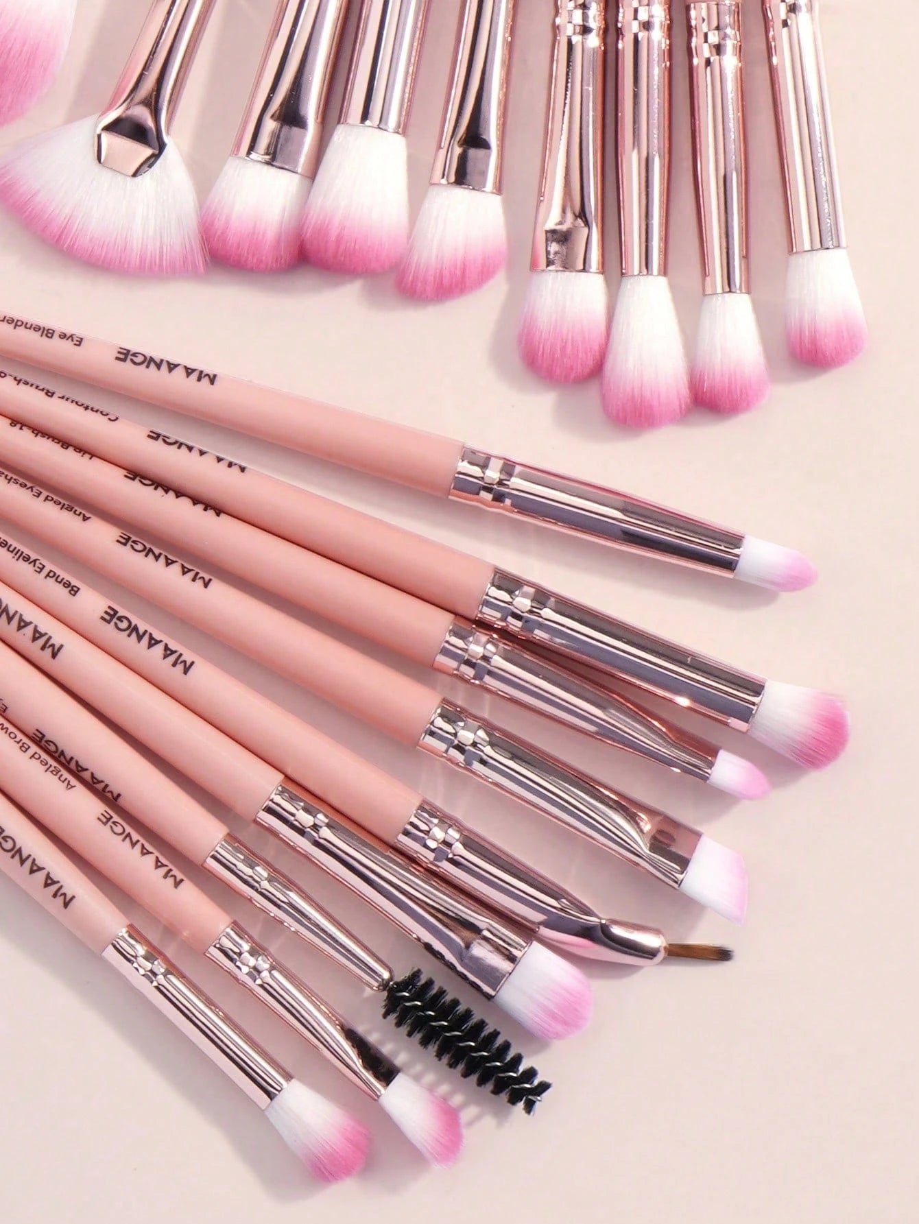 Maange 20Pcs Professional Makeup Brushes Pink
