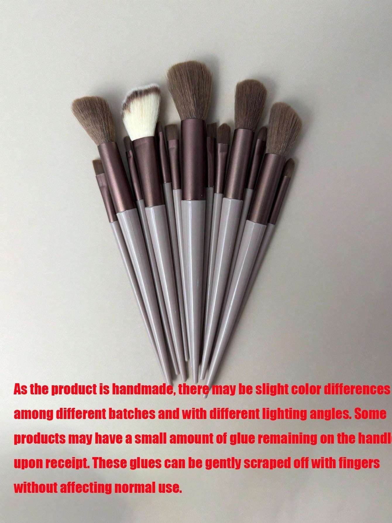 Shein 13pcs coffee Makeup Brushes + Puff And Sponge