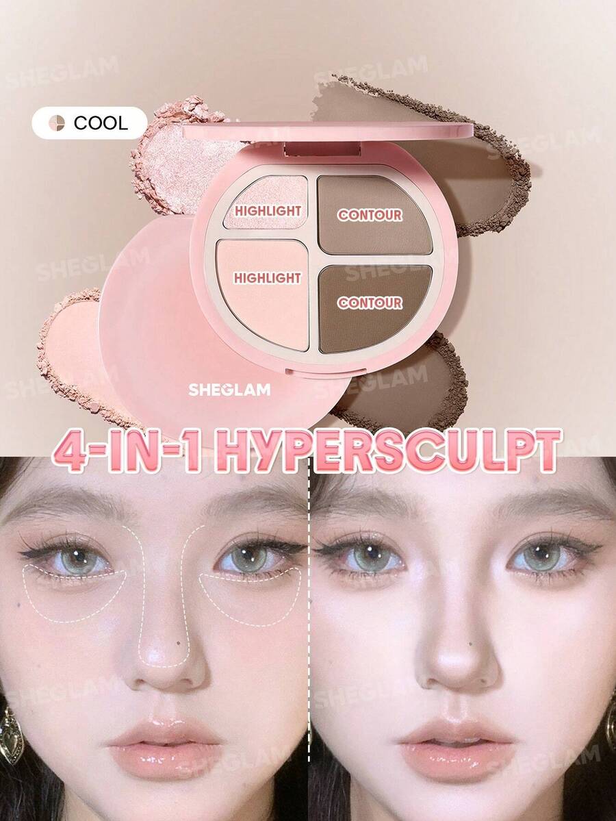 SHEGLAM hypersculpt highlight contour palette