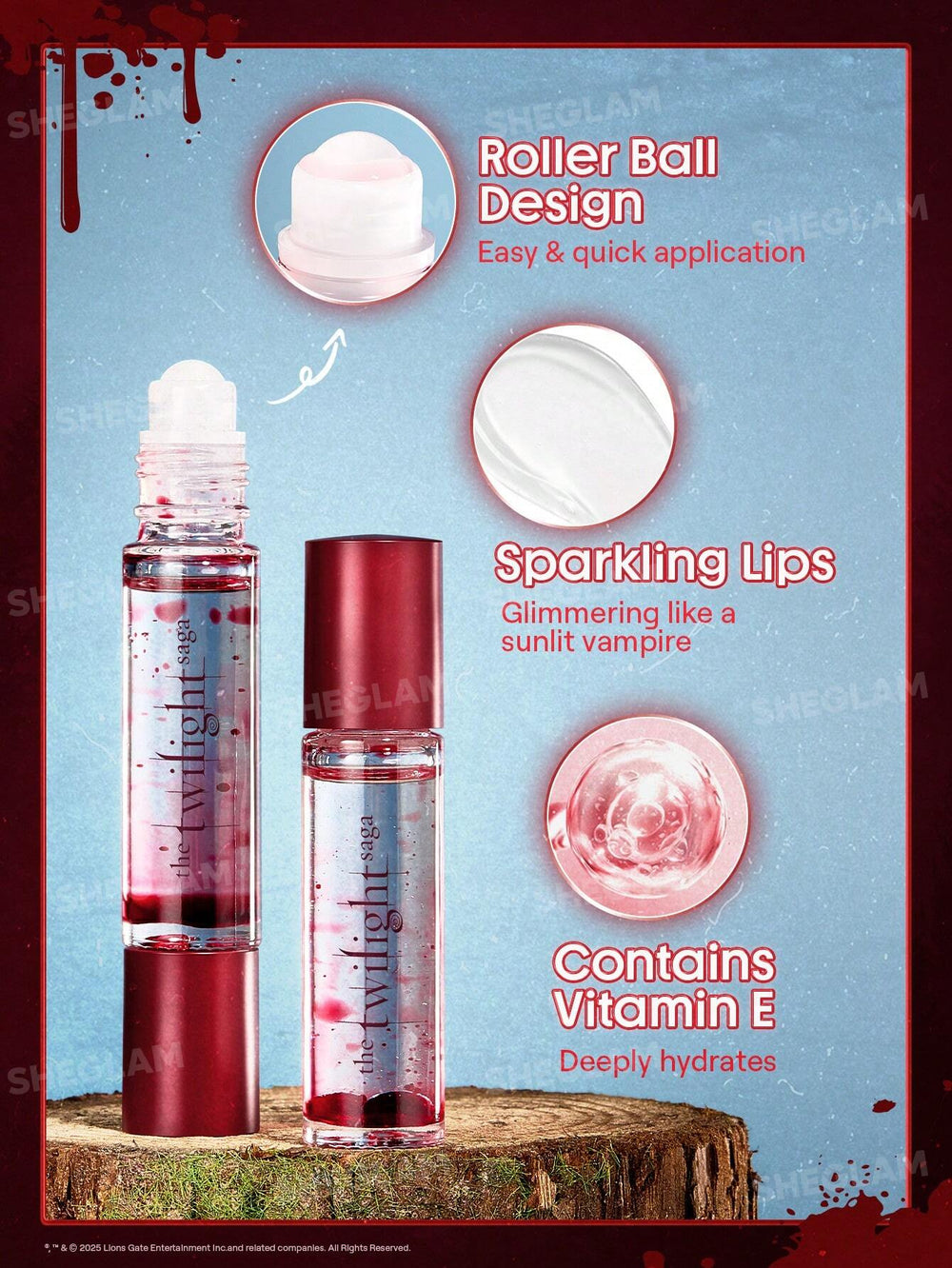 The Twilight Saga X Sheglam premonition rollon lip oil 7.3g