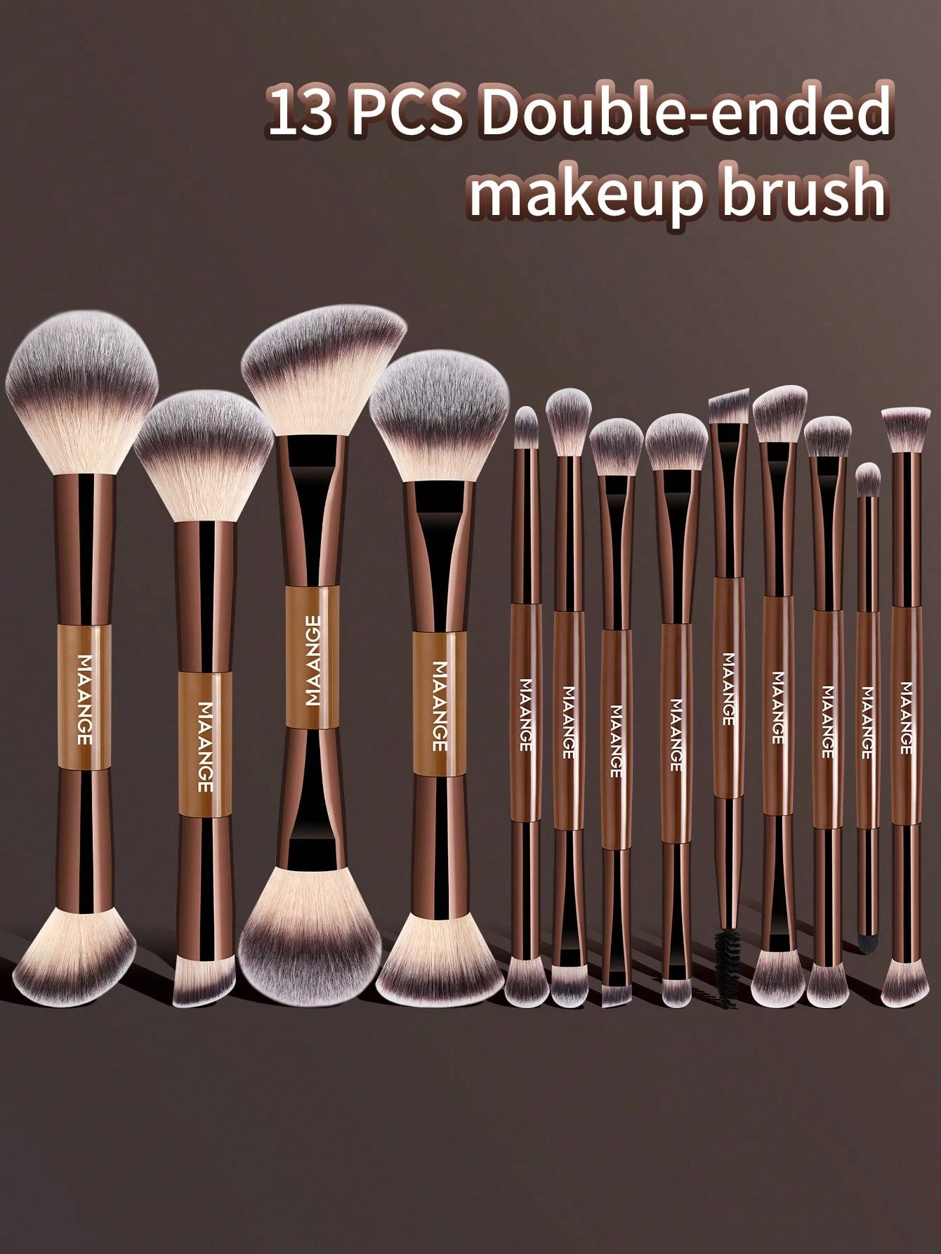 Maange 13 Pcs Double Ended Makeup Brush