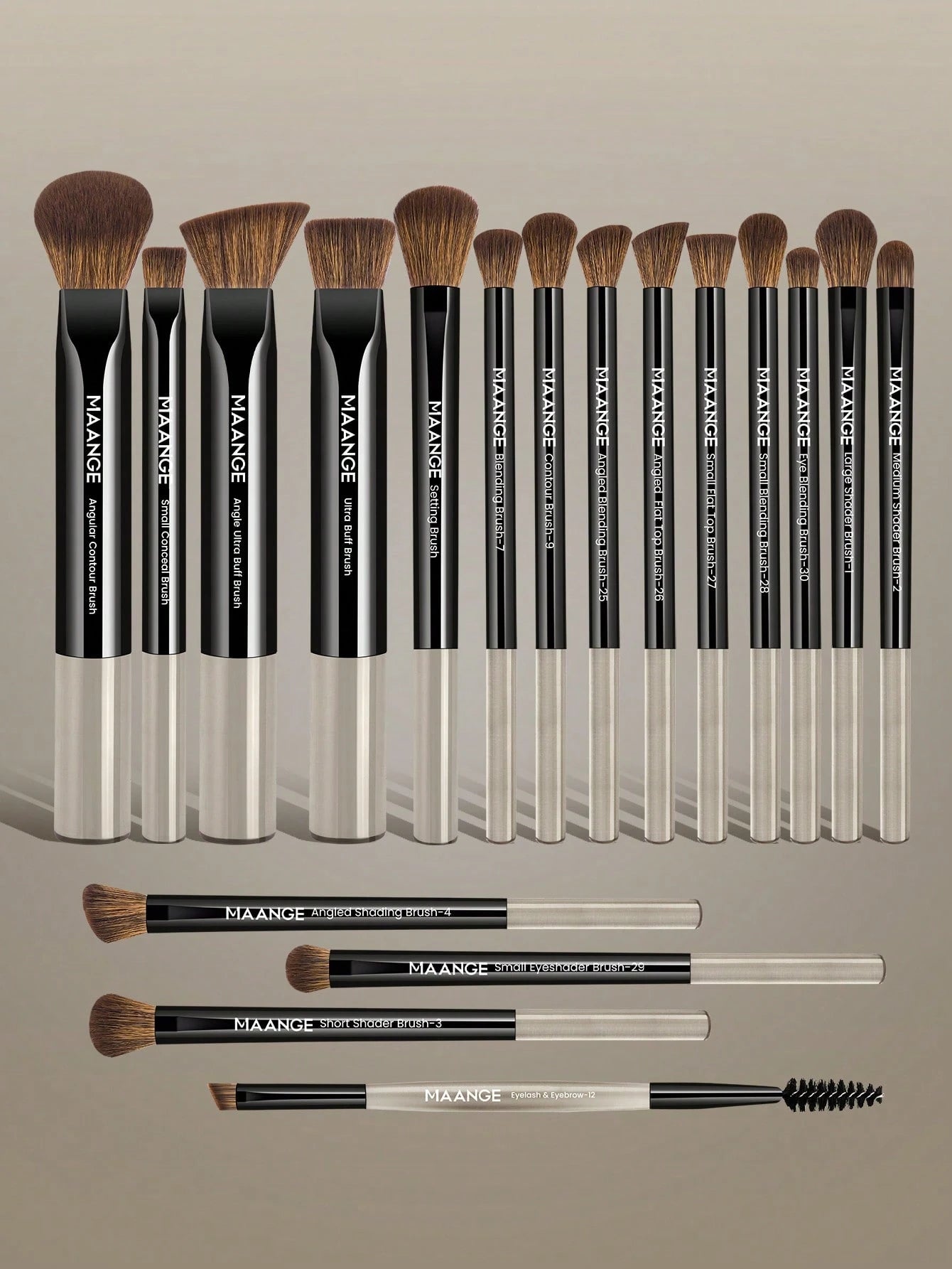 Shein Maange Makeup Brush Set 18 Pcs With Bag Black