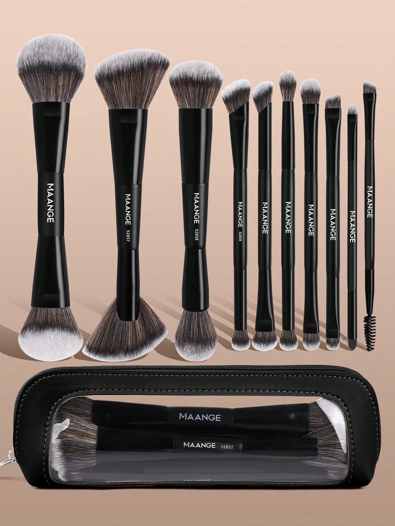 Maange Brush Set With Bag10Pcs
