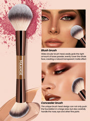 Maange Makeup Brush Brown 13Pcs With Bag