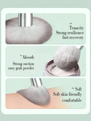 Mulynsie Makeup Brush Set Silver 14Pcs
