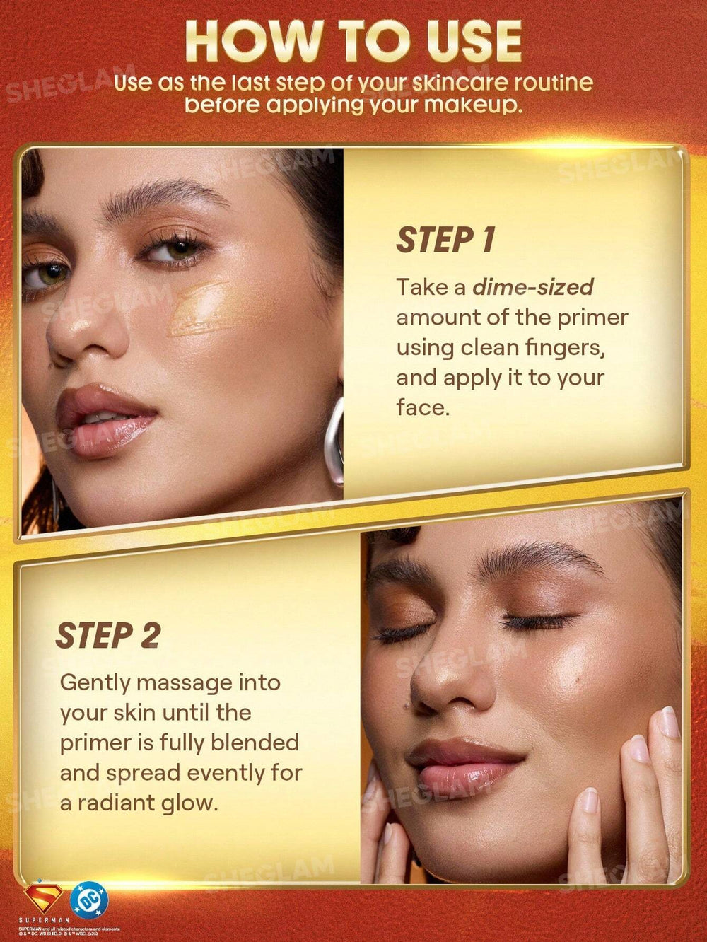 Sheglam Super Man glow grip with niacinamide primer 45ml