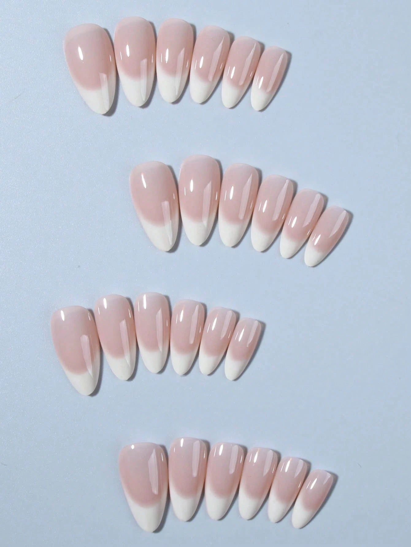 Shein 120pcs Milky White Ombre Nail Polish Stickers