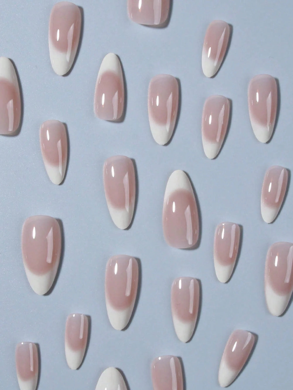 Shein 120pcs Milky White Ombre Nail Polish Stickers