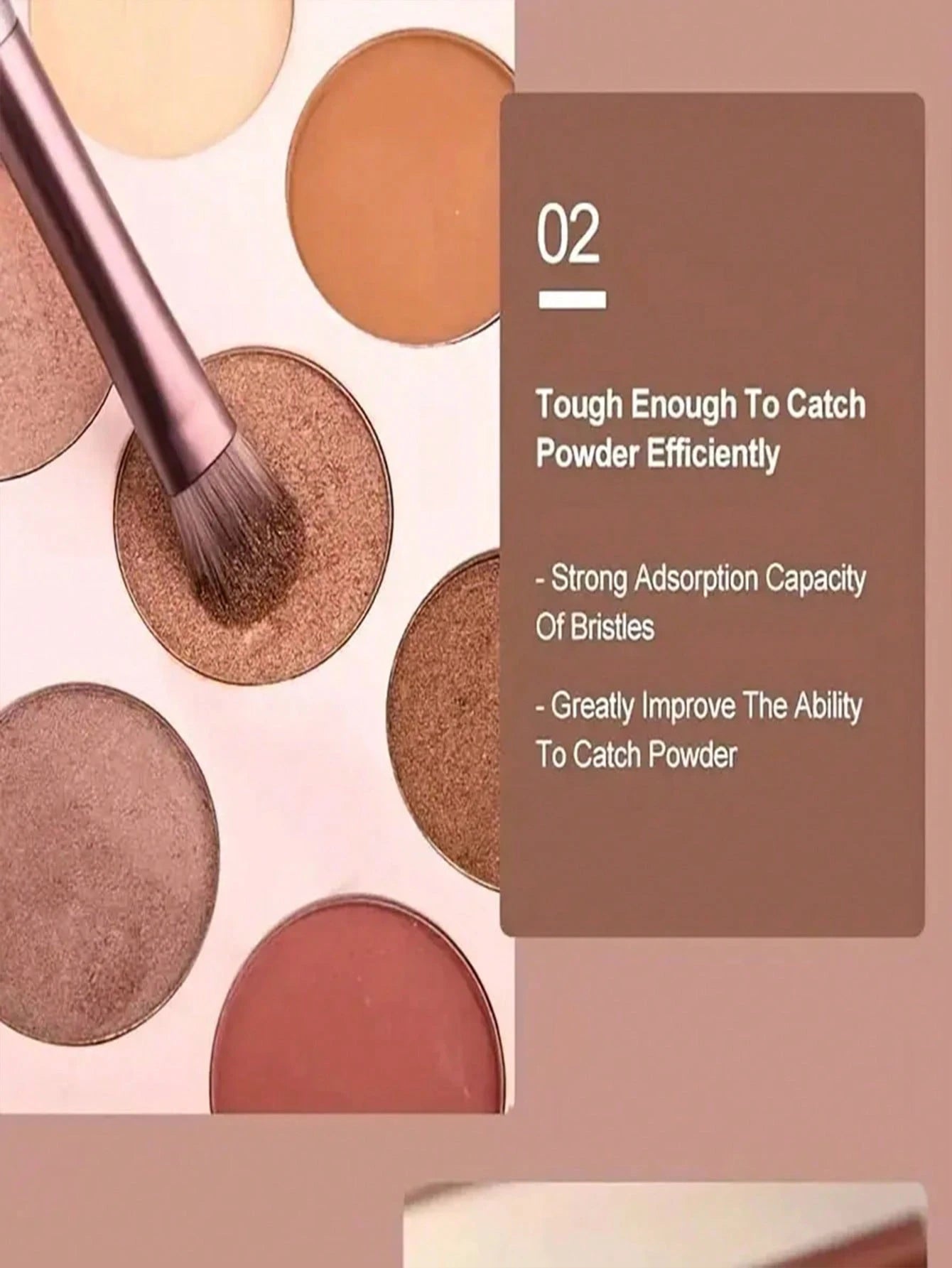 Shein Professional Makeup Brush Set Brown 13Pcs