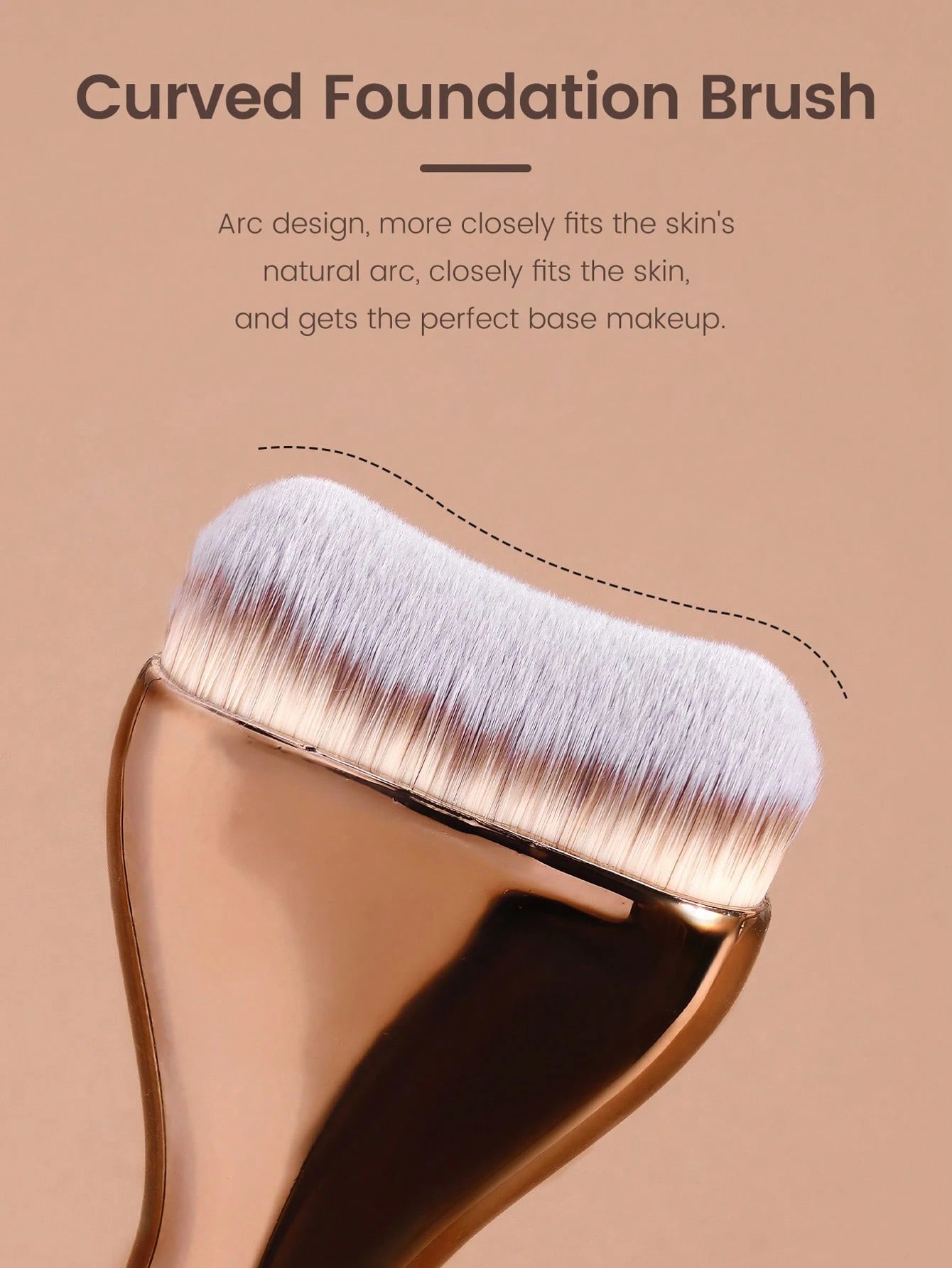 Maange 6 Pcs Double Ended Makeup Brush Dark Brown