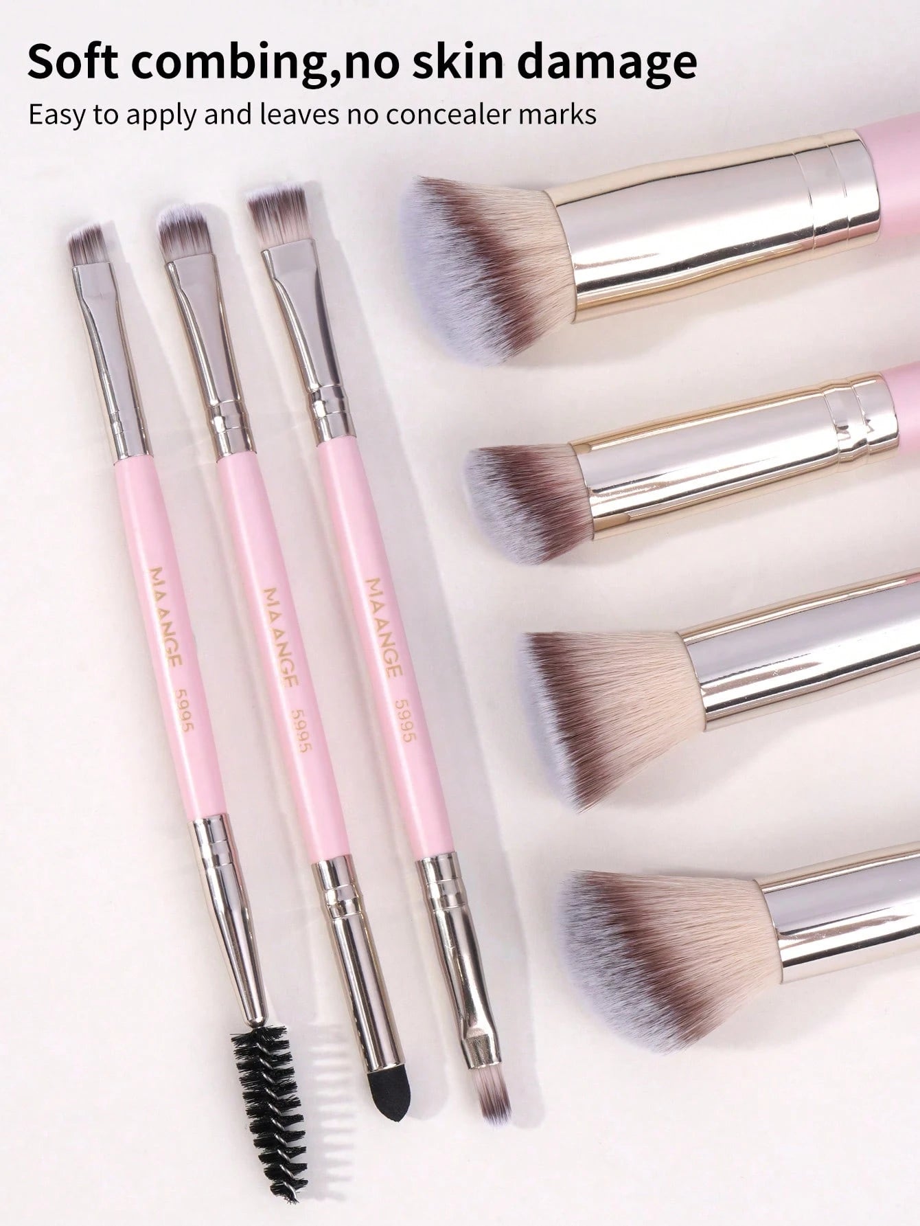Maange 7Pcs Makeup Brush Pink
