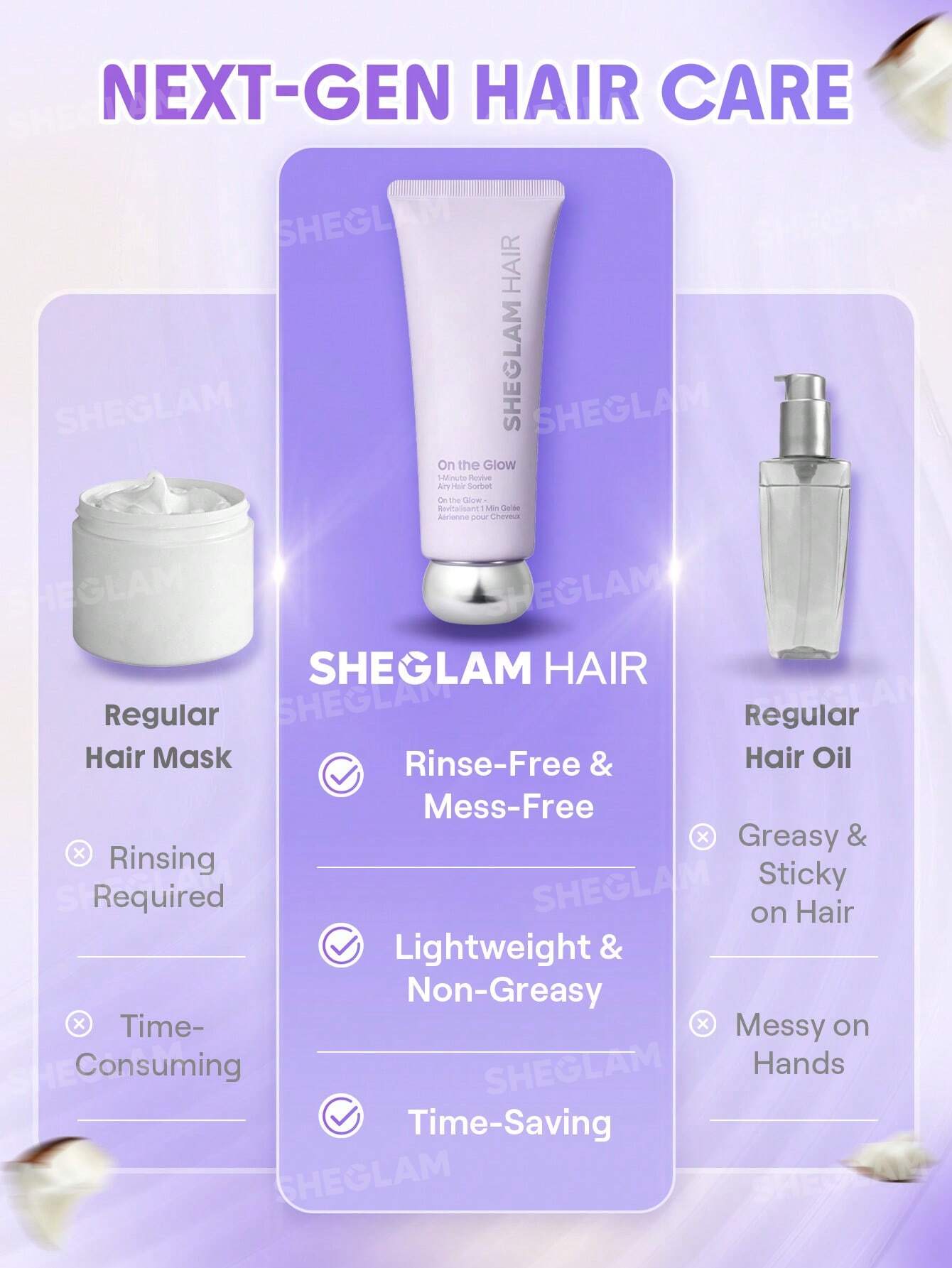 Sheglam Hair On The Glow 1 Minute Revive Airy Hair Sorbet