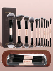 Maange 11pcs Professional Makeup Brush Set With Makeup Bag
