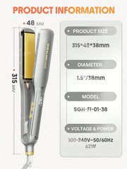 SHEGLAM HAIR Sleek Chic Wide Glide Straightener 38mm