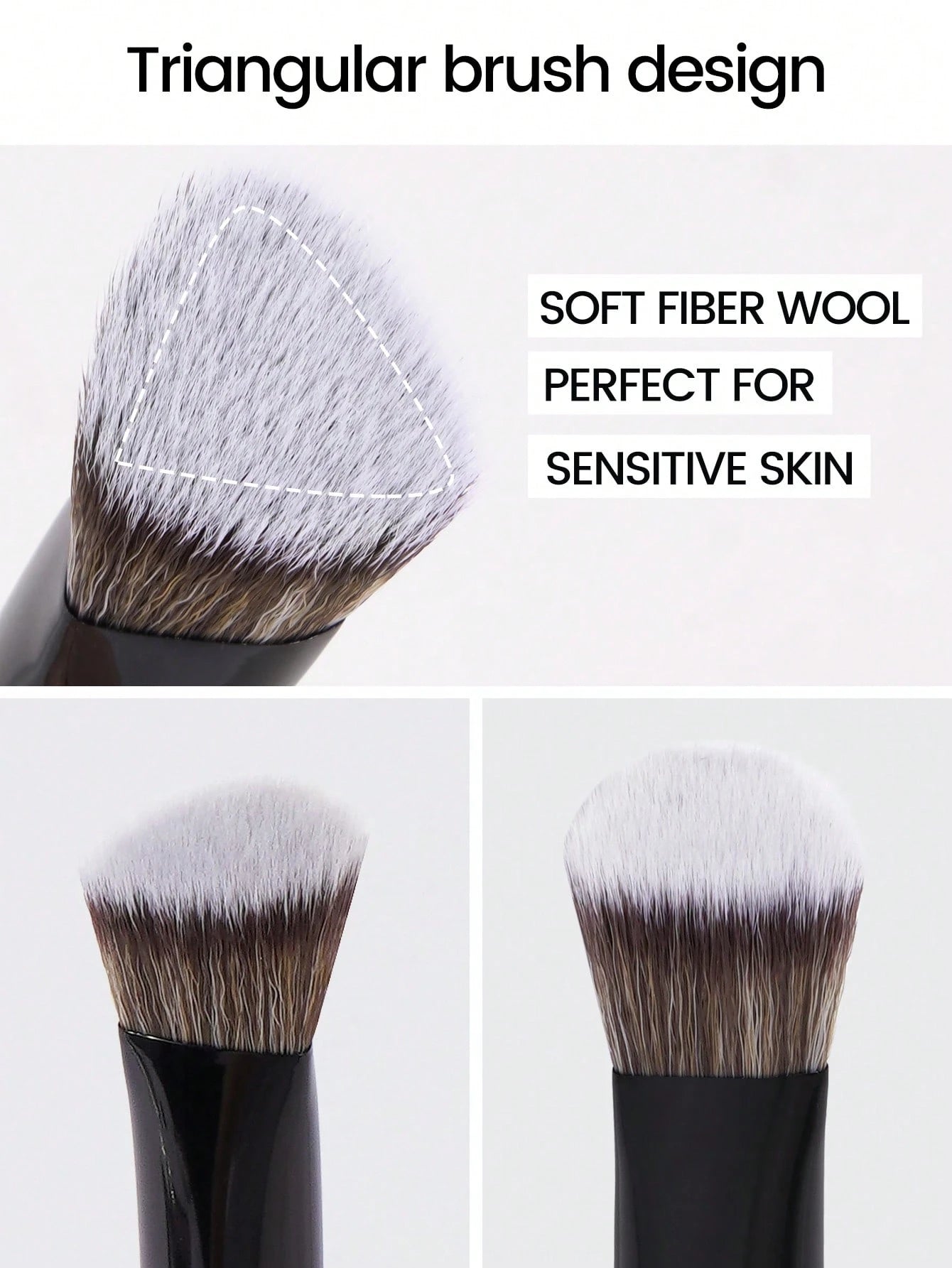 Maange Makeup Brush Professional Black 10Pcs With Bag