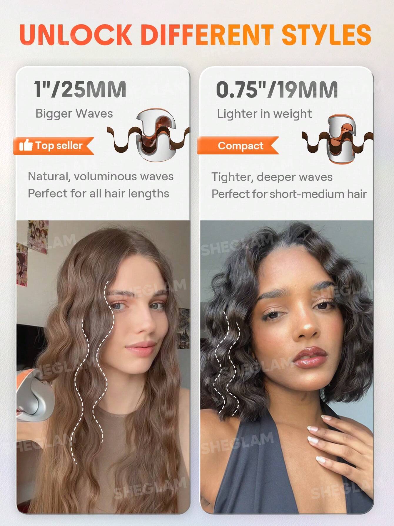 SHEGLAM beach babe hair waver 25mm